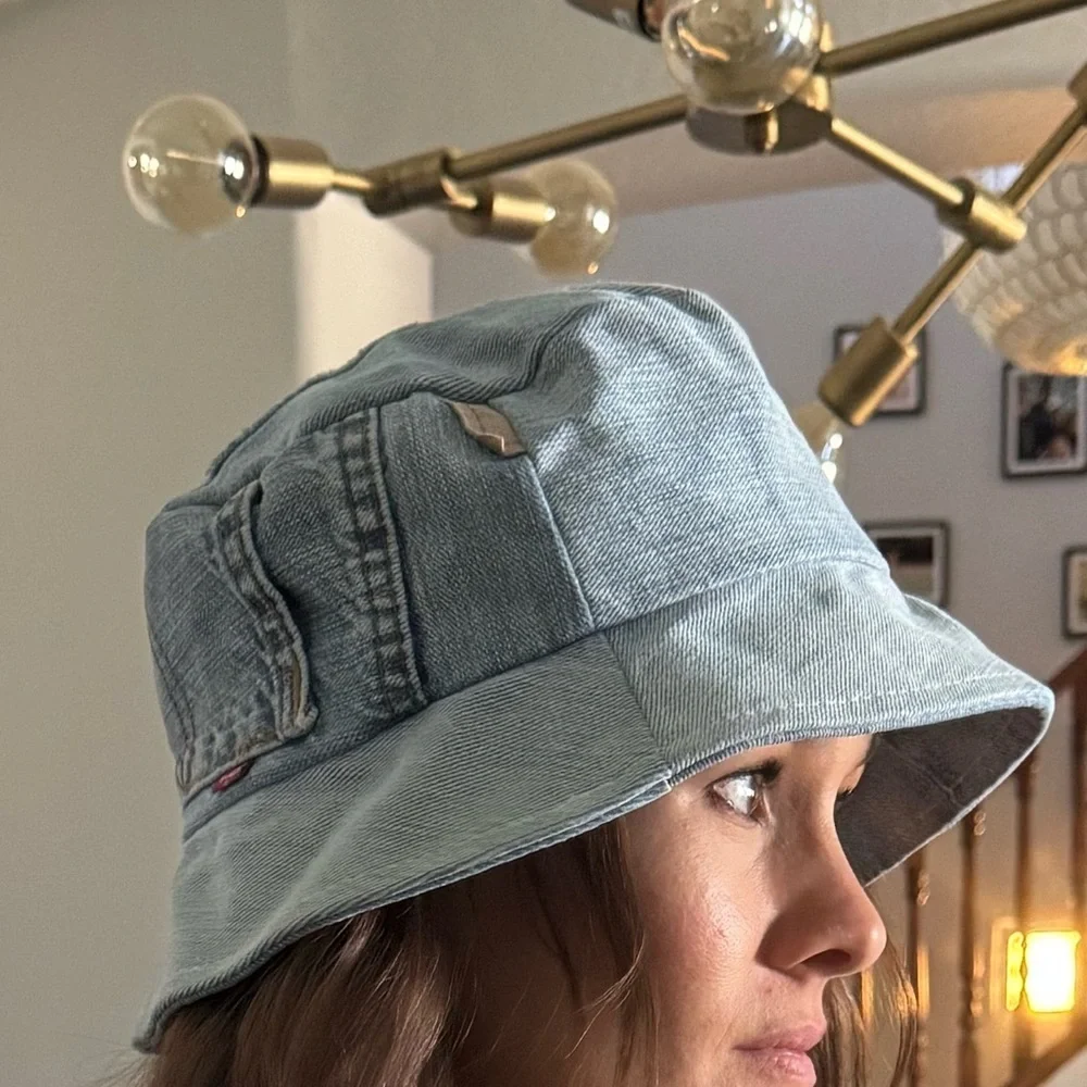 Vintage Lev’s 501 denim up-cycled bucket hat